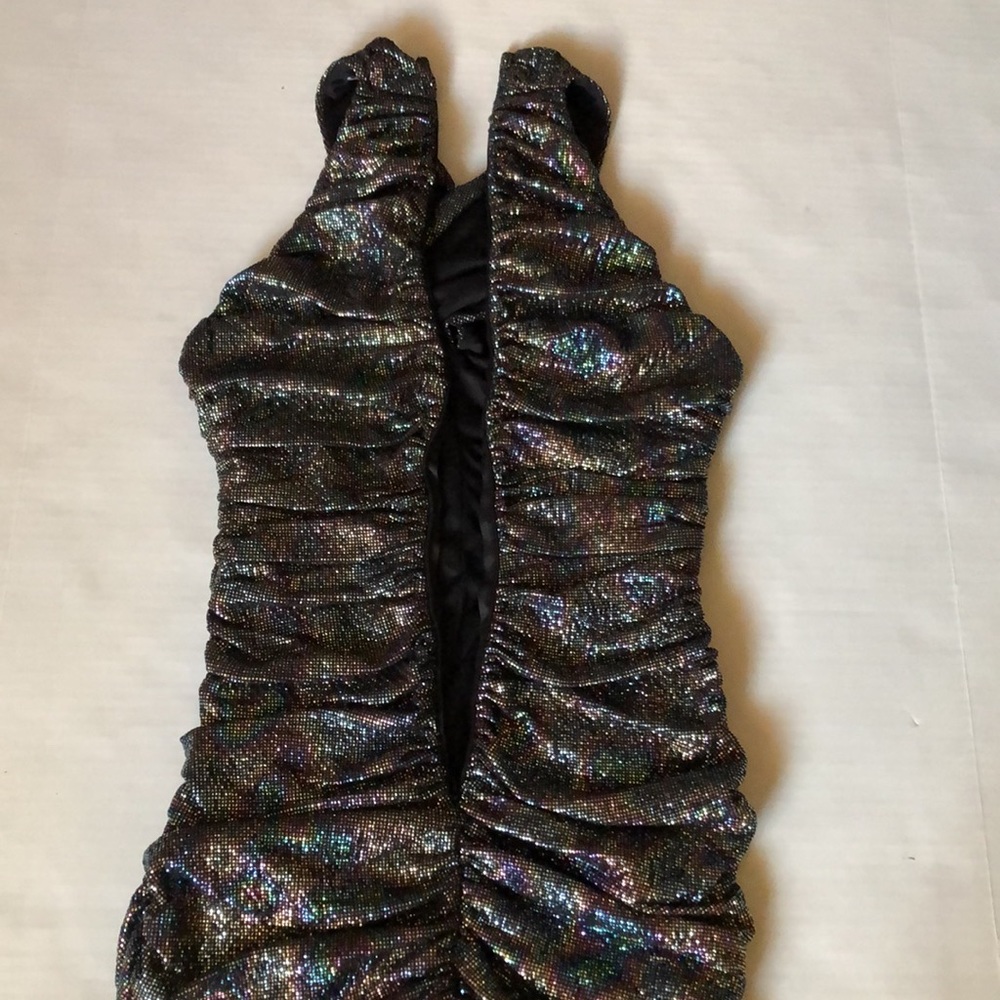 ZARA Metallic Draped Mini Dress/NWT - Picture 15 of 15